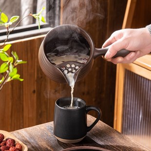 陶壶煮茶围炉煮茶茶壶罐罐奶茶壶家用室内烤奶茶罐V泡茶家用大容