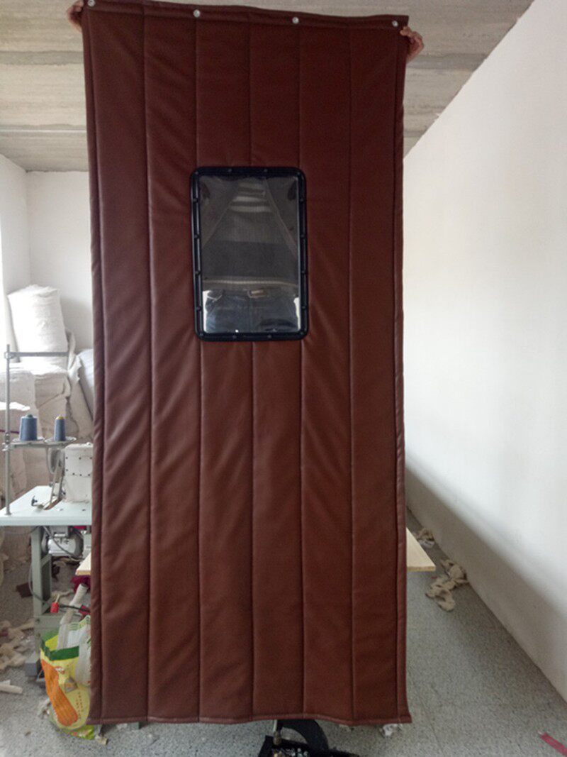 定做高档皮革棉门帘酒吧加v厚隔音门帘酒店商场超市空调保温隔冷