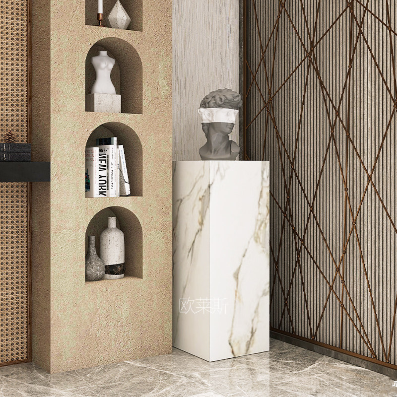 客厅落地花架摆件饰品石头底座大气上F档次沙发电视柜旁边大型大