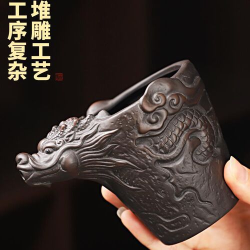 宜兴公道杯紫砂茶滤一体套u装耐热分茶器大号茶壶茶海功夫茶具配