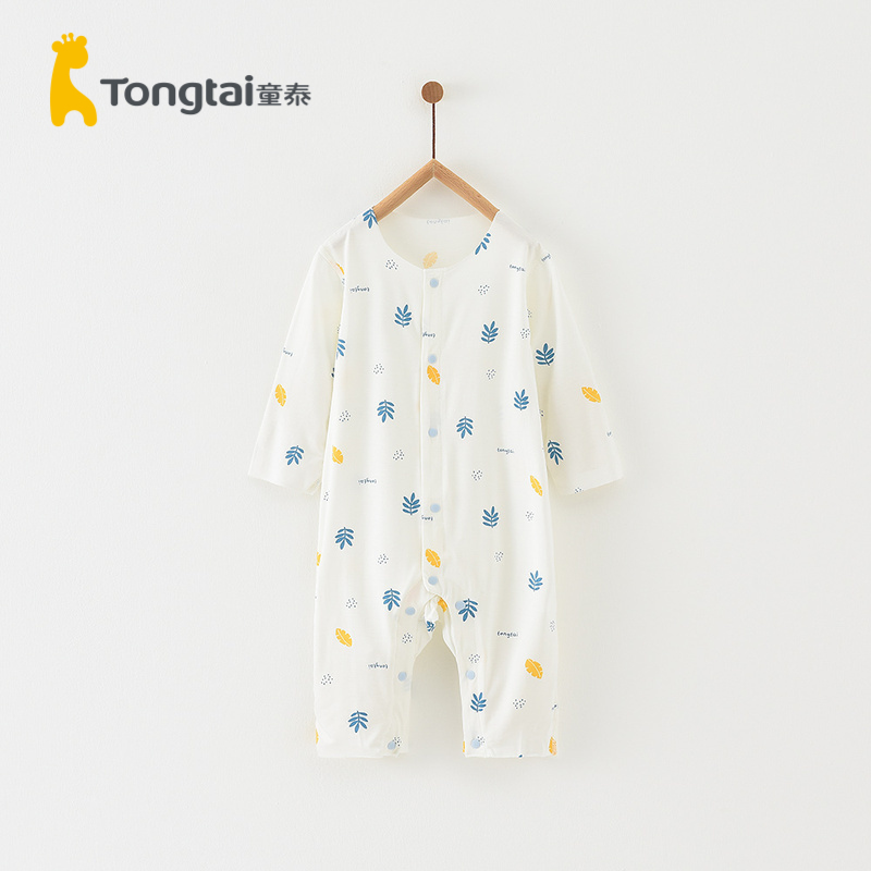 夏季-24个月新生婴幼儿男宝宝居家对开蝴蝶哈衣连体衣