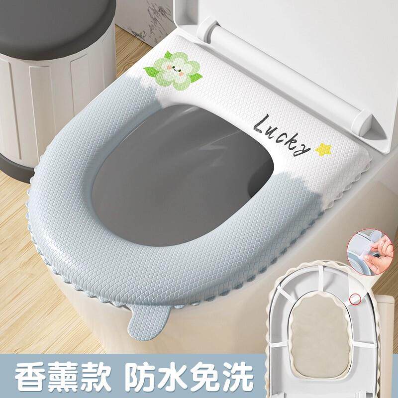 马桶坐垫四季通用防水免洗加厚马桶垫冬季保暖2025新款香薰绑带款