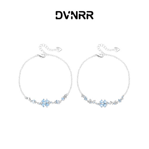 DVNRR幸运降临 原创设计四叶草闺蜜手链s925银