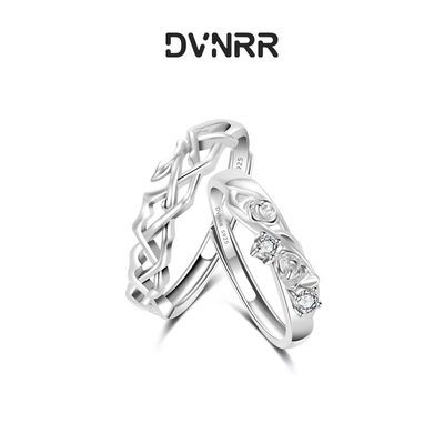 DVNRR美好玫瑰 设计师原创对戒七夕送女友礼物