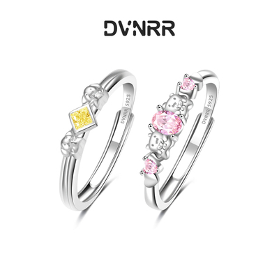 DVNRR魔法契约 设计师原创甜美小众对戒s925银送闺蜜礼物