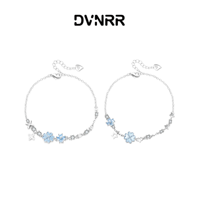 DVNRR蓝调幸运符 原创设计四叶草闺蜜手链