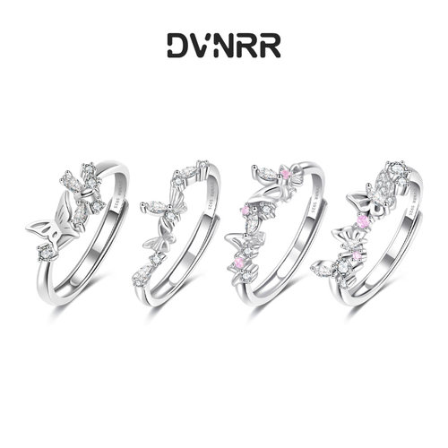 DVNRR梦幻蝶恋 青春不毕业四人闺蜜戒指精致甜美百搭原创设计戒指