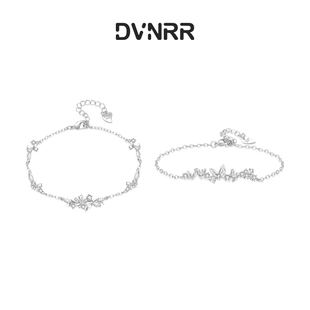 DVNRR蝶梦公主 甜美闪钻闺蜜手链s925银礼物送闺蜜 设计师原创
