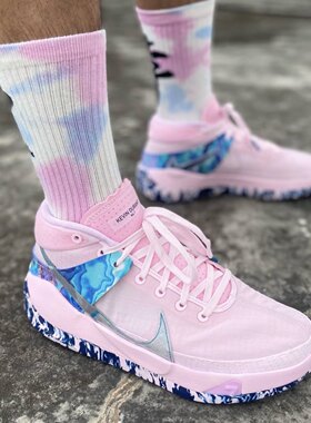 Nike/耐克正品KD13 Aunt Pearl 乳腺粉粉蓝粉色篮球鞋 DC0012-600