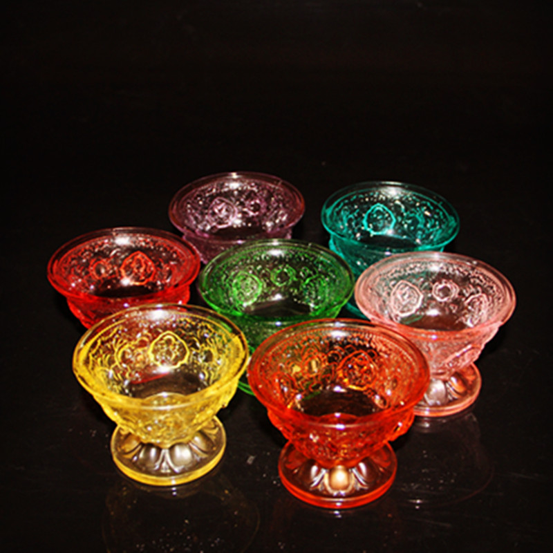 速发密宗佛具用品 八宝油碗 七供杯 供祥杯 酥供灯座 玻璃八吉水