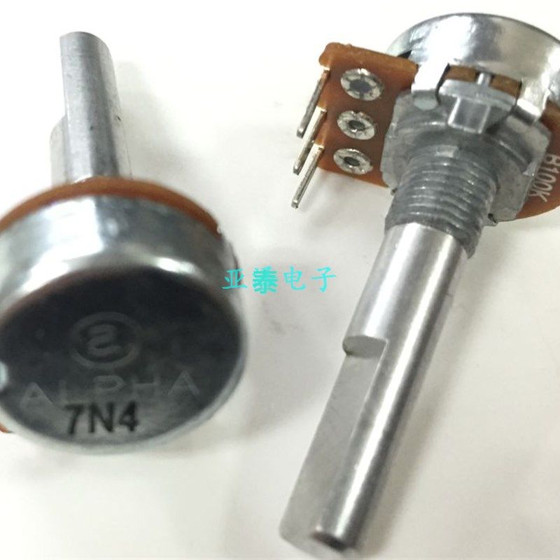 速发PHA16型单联电位器三脚位B100K半轴长0MM内弯脚位