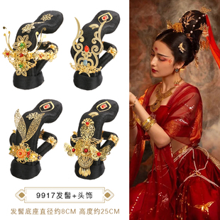 速发西域璇敦煌飞天假发汉服异域风情演出型造国风风舞蹈髻发髻17