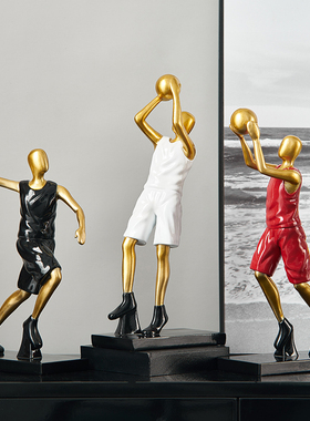 速发创意篮球人物摆件简约日厅酒柜装饰品客男生生送礼物模型模型