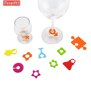 速发硅胶高杯标签标面器区分杯子标记贴平识挂件套装酒脚礼品赠