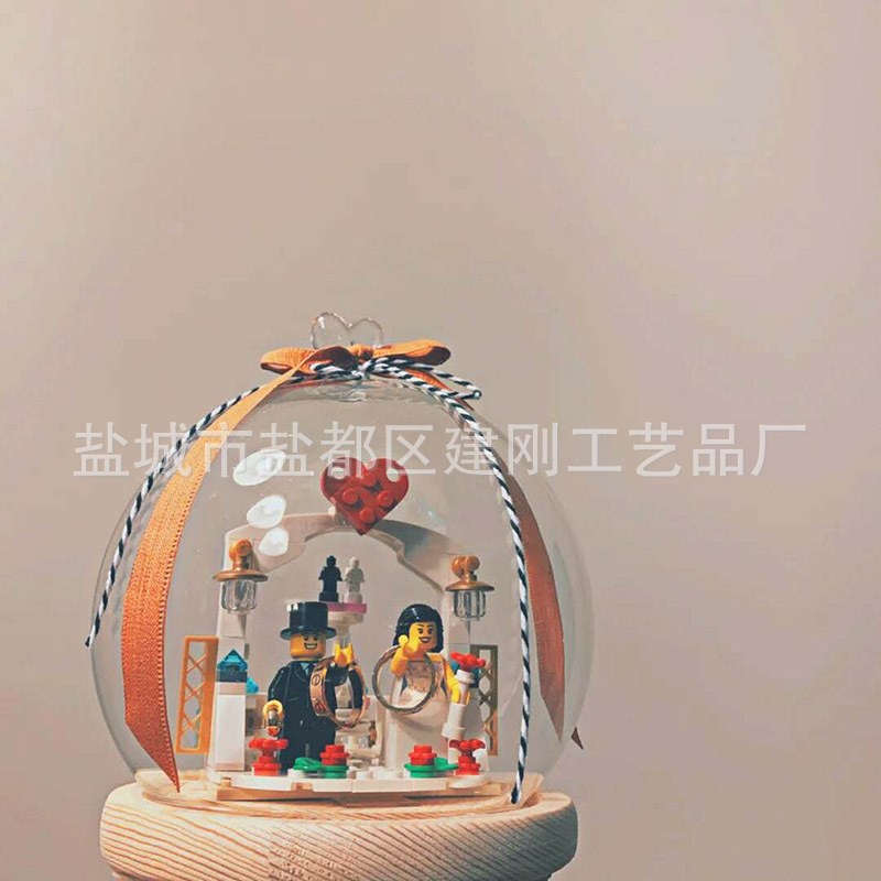 速发创意生物微景观永植花 礼礼生态瓶 爱心圆球形玻璃罩家居品物