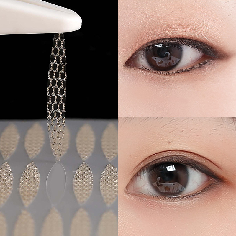 240pcs/5 Packs Gauze Mesh-Lace Invisible Double-fold Eyelid