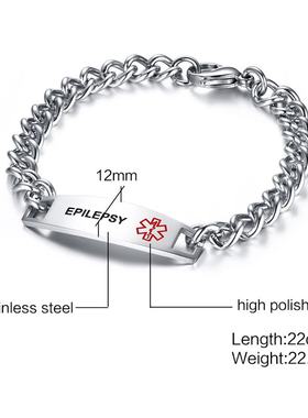 Pulseira de identifica??o de alerta mdico epilsy, liga?