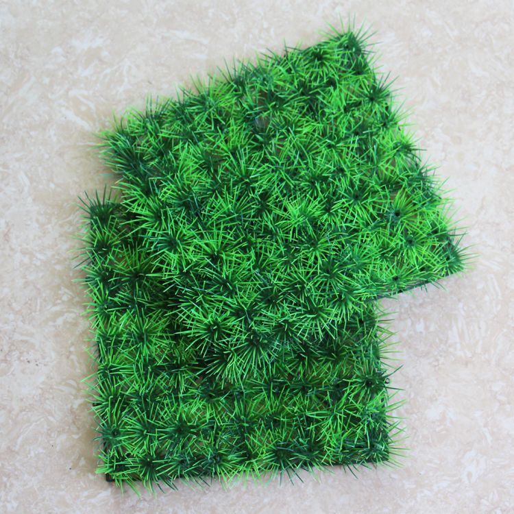 仿真绿植塑料草皮绿色正方形假草微景观摆件盆栽鱼缸造景阳台装饰