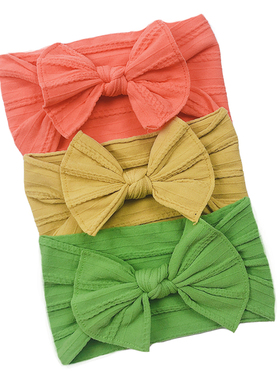 3pcs/Set Baby Hair Band Set For Girls Bow Elastic Headbands