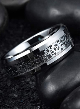 Personality ring tungsten steel fashion all kinds of fashion