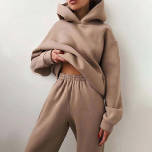 Women's Tracksuit Suit Autumn Fashion Warm Hoodie Sweats