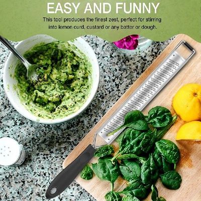 Lemon Zester & Cheese Grater - Stainless Steel - Kitchen
