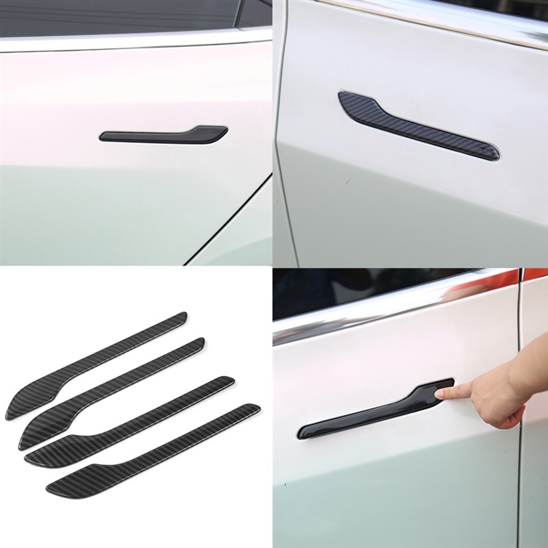 4pcs For Tesla Model 3 2022 2021 Car Door Handle Wrap Decora
