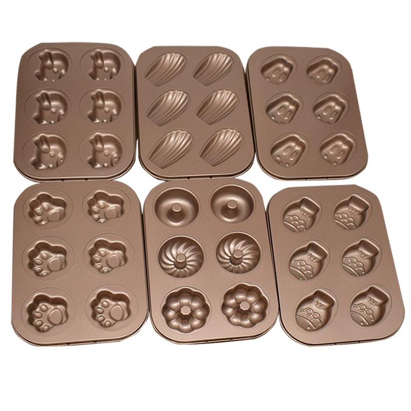6 Cups Muffin Pan non-stick Cupcake Baking Bakeware Mould