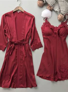 Summer Robe Babydolls Sleepwear Kimono Ladies Pyjamas Set