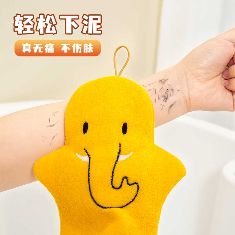 儿童搓澡神器无痛搓泥家用宝宝搓澡巾手套洗澡巾双面婴儿搓背浴花