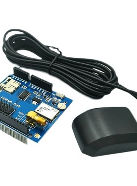 。6M GPeS shild GPS记录 扩展板 GPS 模块 带SD卡槽 +天线