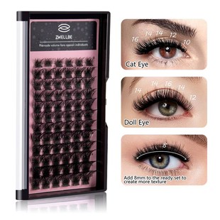 DIY Eyelash Extension Kit, 72Pcs Lash Clusters Thin Band Las