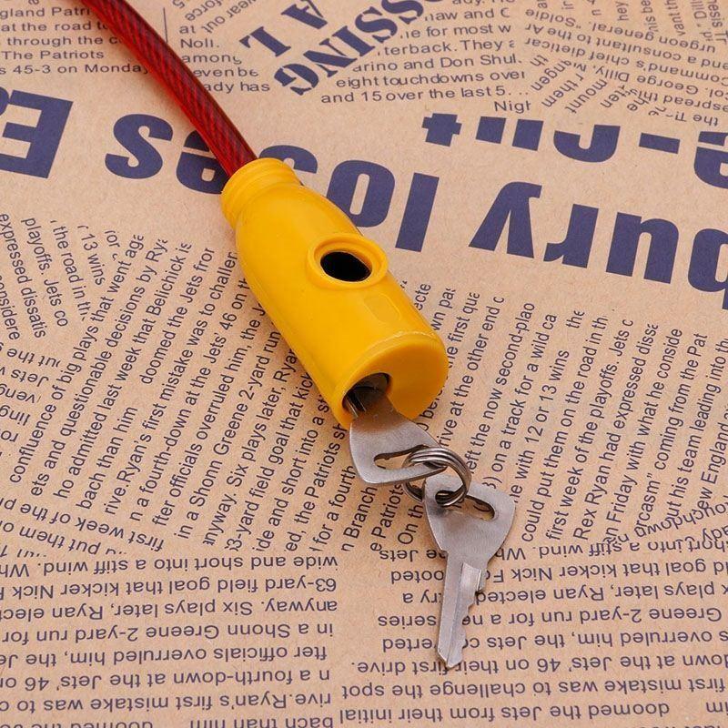 Cycling Cable Anti-Theft Bike Bicycle Safety Lock With 2 Key