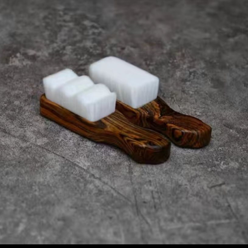 迷你小虎皮纹J木万毛刷不掉毛不掉色清理核桃金刚包浆去返碱效果