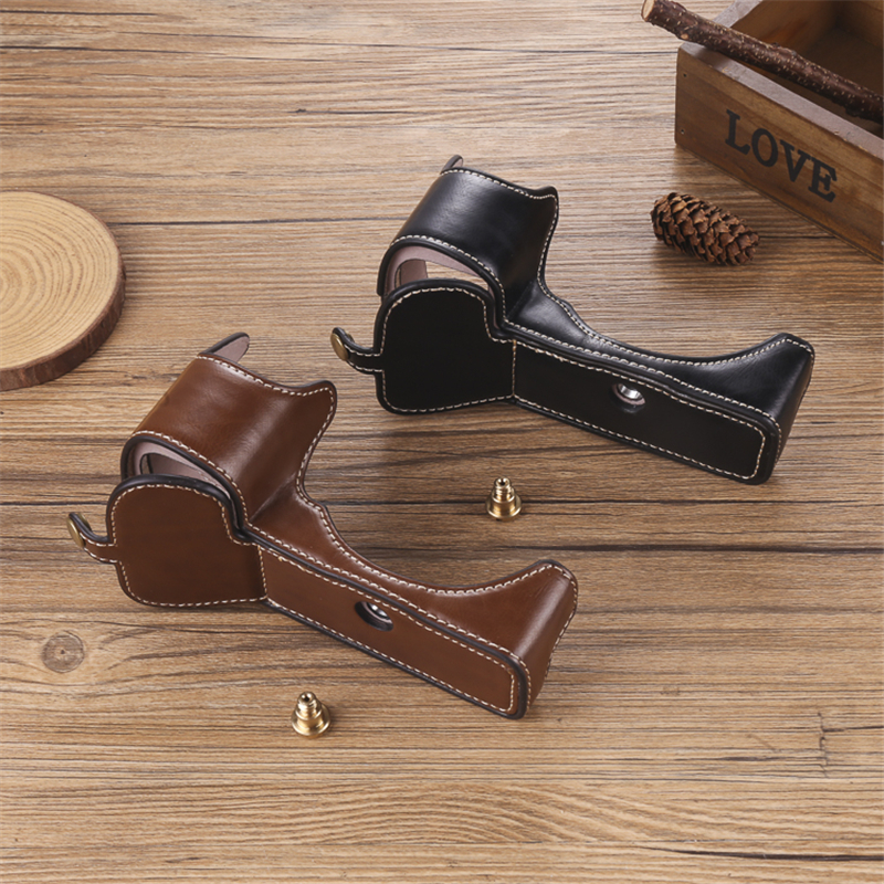 适用佳能5D4皮套90D复古绿色5DSR单眼60D80D相机包R 5D3保护壳80