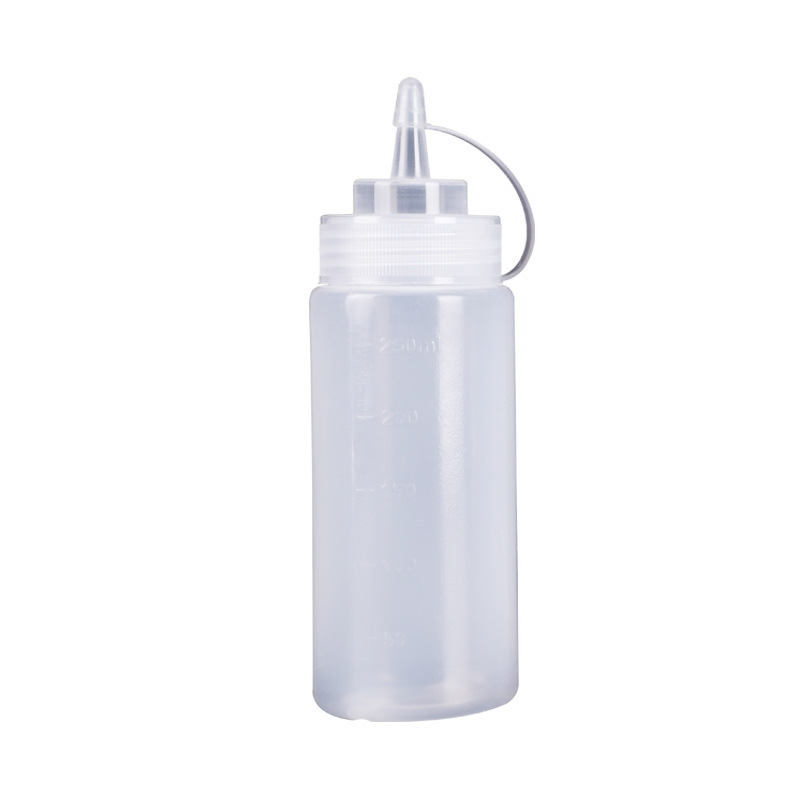 1PC White Plastic Squeeze Bottle With Cap Dispenser Bottle B