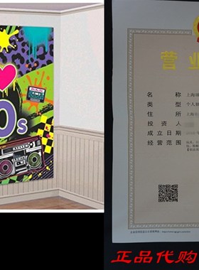 Amscan Awesome 80s Party Wall Scene Setter Decorating Kit