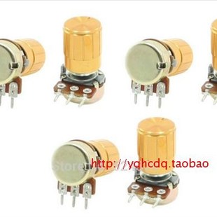 B1K B5K B100K B50K带旋 B20K WH1482电位计单联可调电位计