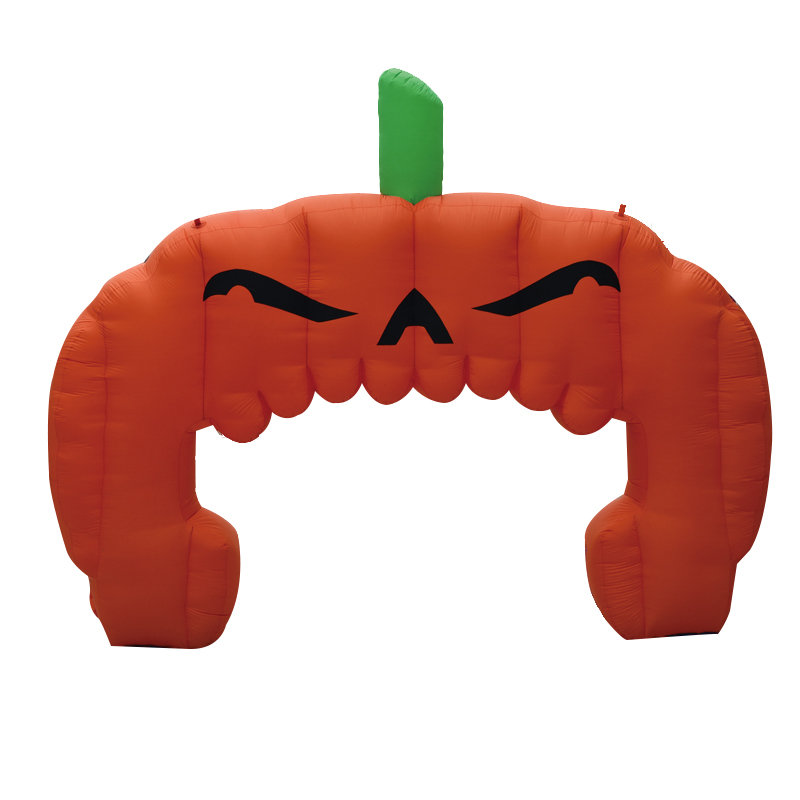 搞怪南瓜猫充气模型灯光南瓜拱门万圣节彩虹门美陈道具商场活动