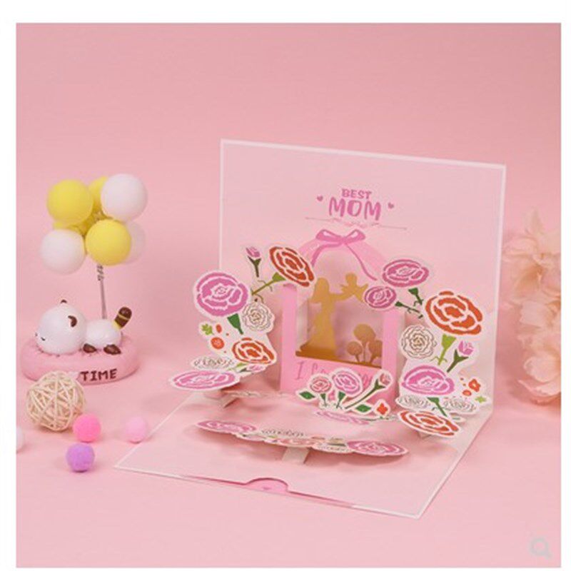 mothers day cards love u mom womens day thank you card 3d