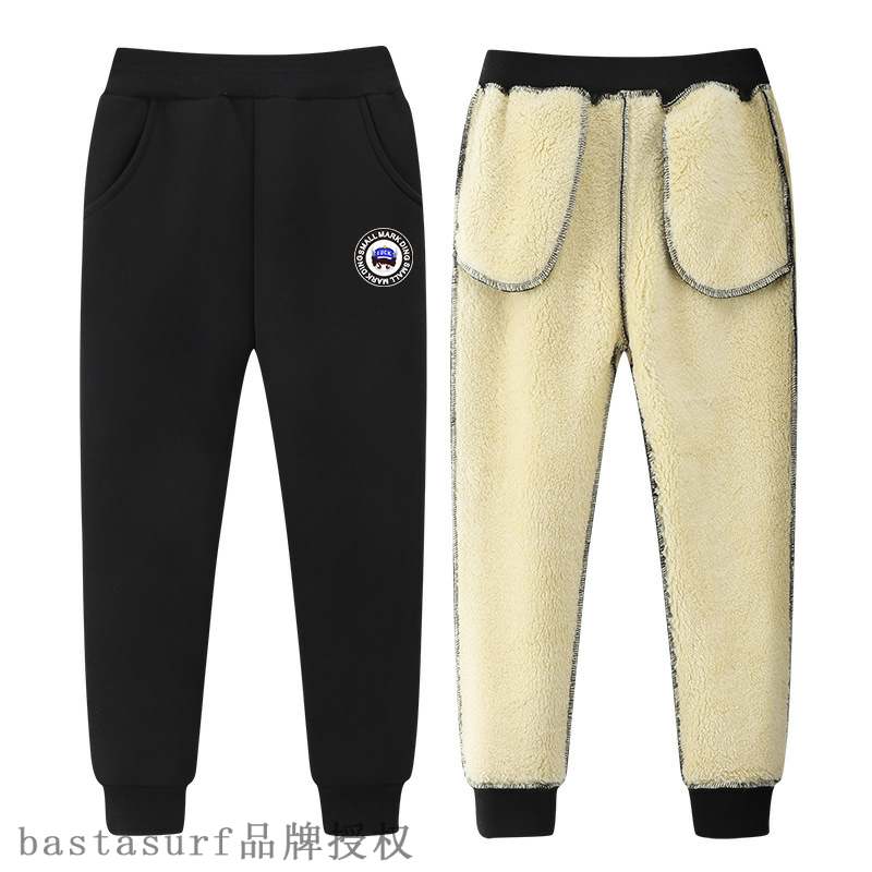 Boys Plush pants 2021 autumn winter new pants   Korean chi