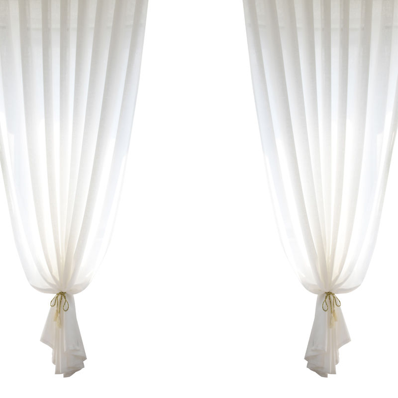 . Layer with slide rail plaid short living room white gauz