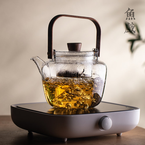 极速玻璃煮茶壶黑白茶蒸茶器煮茶器煮水壶大容量耐热泡茶壶专用电