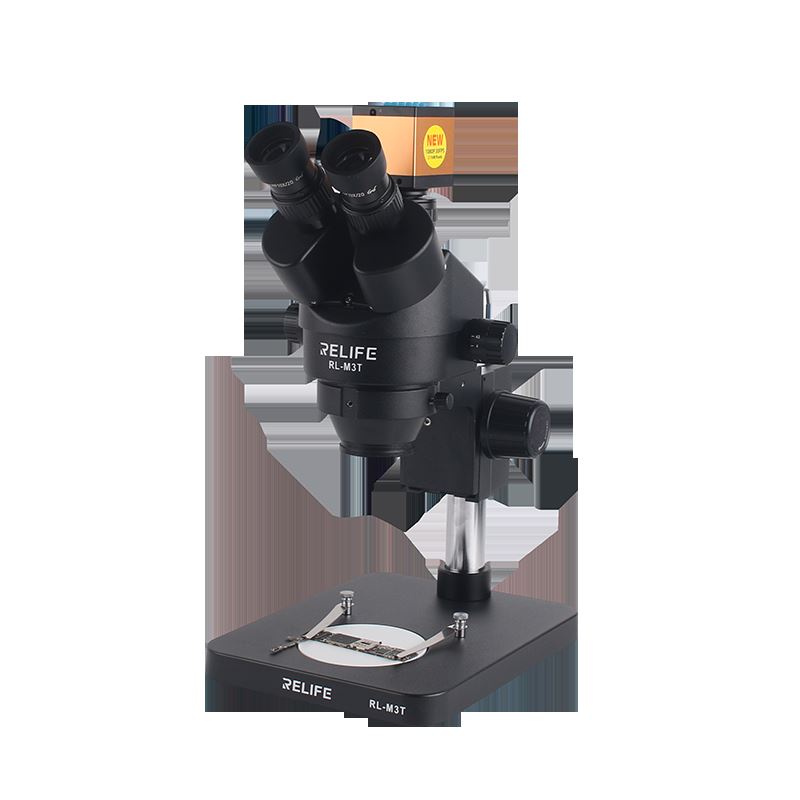 。三目高清晰三目体视显微镜7-45倍连续变投倍带显示器教学影画面
