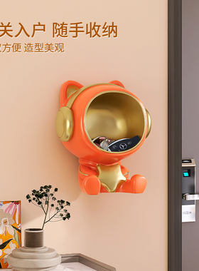 玄关钥匙收纳摆件宇航员入户进门口置物架家居装饰品乔迁新居礼品