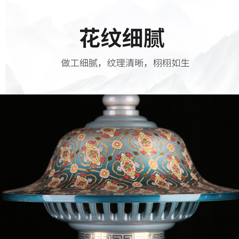 全铜嵌丝佛前佛具用品大全家用供具供佛花瓶供水杯供果盘仙家香炉