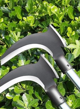 1PCS High Manganese Steel Double Sickle Chopping Scythe