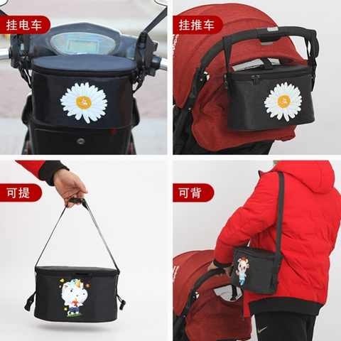 电动自行车挂物篮电动机车储物收纳袋电动车自行车挂包前把兜折叠