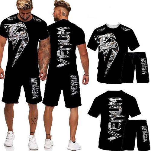 Oversize Men's Training Wear Suit 3D Printing T-Shirt Ca