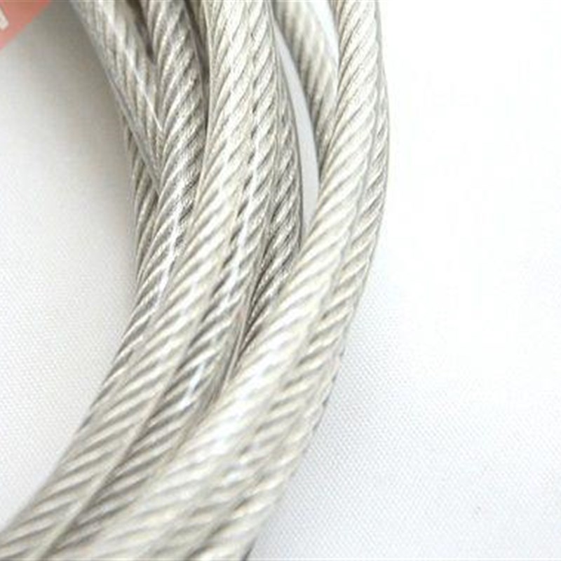 6MM, 7X19 10M, 304 stainless steel wire rope with PVC